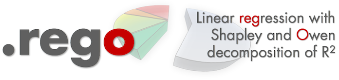 [. rego] Linear regression with Shapley and Owen value decomposition of R-squared